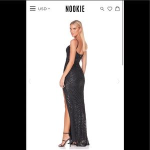 Nookie Black Zahara Gown Size Medium